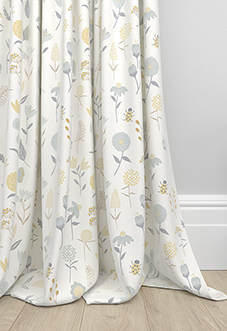 Floral Whimsy, Burnt Yellow - Made to Measure Curtains
